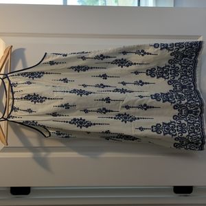 Blue and white 100% cotton dress